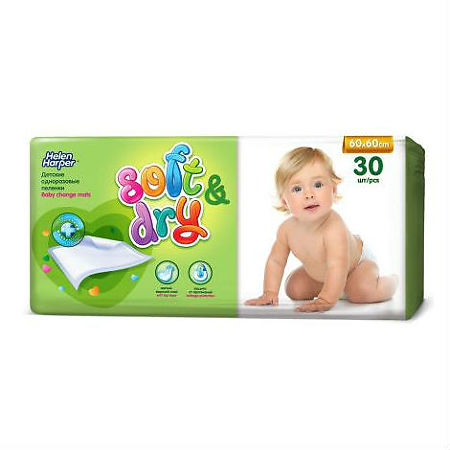 Helen Harper (Хелен Харпер) пеленка впитывающая Софт Драй 60х60см 30 шт