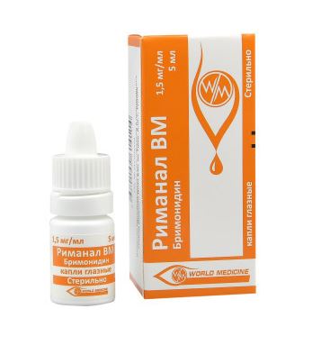Риманал ВМ, глазные капли 1.5 мг/мл, 5мл