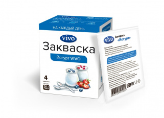 Vivo (Виво) закваска для йогурта Fit, пакетики 0,5г, 4 шт
