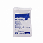 Matopat Matocomp (Матопат) салфетки стерильные 10см х 10см 8 слойные 17нитей, 5 шт, Торунский завод перевязочных материалов