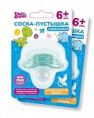 Соска-пустышка ортодонтическая силиконовая 6+ Дино и Рино (Dino & Rhino), Ningbo Beierxin baby Accessories