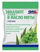 911 леденцы Эвкалипт и Масло мяты с витамином С, пакет 50г БАД, ТВИНС Тэк