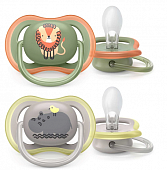 Avent (Авент) пустышка силиконовая Ultra Air 6-18 месяцев 2 шт (SCF085/17), Philips Consumer Lifestyle B.V.
