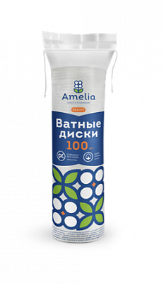 Амелия ватные диски, 100шт