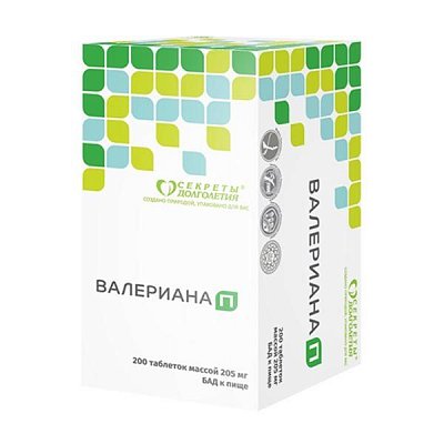 Валериана П, таблетки 205мг, 200шт БАД