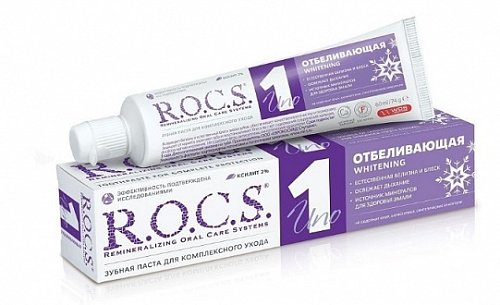 Рокс (R.O.C.S) зубная паста Уно отбеливание, 74г
