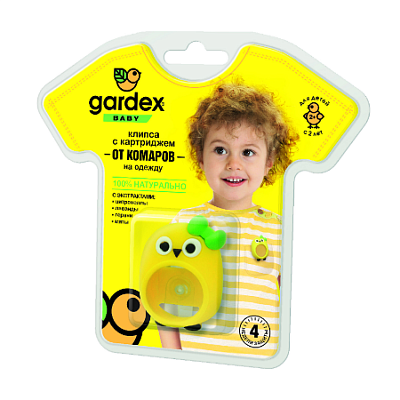 Гардекс (Gardex) Беби клипса со сменным картриджем от комаров, 1 шт