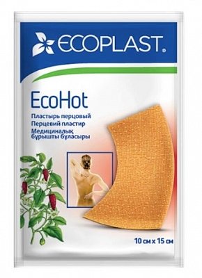 Ecoplast EcoHot пластырь перцовый 10см х 15см