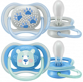 Avent (Авент) пустышка силиконовая Ultra Air для мальчиков 6-18 месяцев, 2 шт (SCF085/03), Philips Consumer Lifestyle B.V.