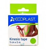 Ecoplast лента фиксирующая Кензио Тейп 5см х 5м зеленый, ЛСЭЗ НордеПласт СИА