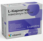 L-Карнитин Максимум Витамир 900мг, таблетки 30шт БАД, Квадрат-С ООО