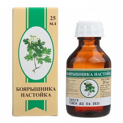 Боярышник настойка, флакон 25мл