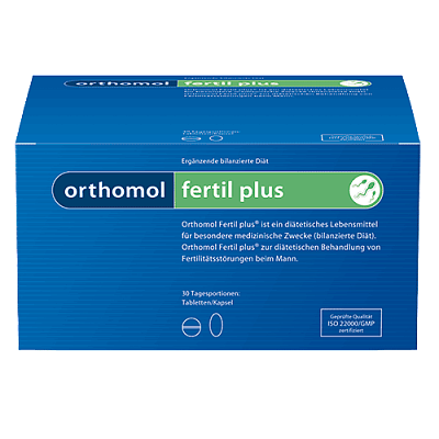 Orthomol Fertil plus (Ортомол Фертиль плюс), саше двойное (капсулы+таблетки), 30 шт БАД