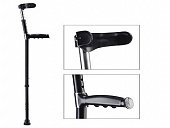 B.Well (Би Велл) Костыль-канадка WR-321 с двойным регулированием высоты, черный (до 100кг), Би Велл