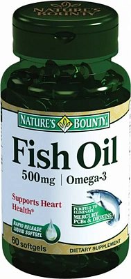 Nature's Bounty (Нэйчес Баунти) Рыбий жир Омега-3 500мг, капсулы 60 шт БАД