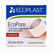 Ecoplast медицинский фиксирующий нетканый 2,5см х 5см, НордеПласт, ООО