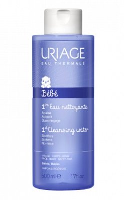 Uriage (Урьяж) Первая вода для лица и тела очищающая для детей и новорожденных, 500мл