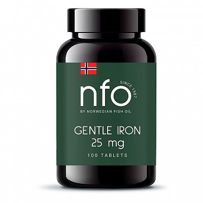 Norwegian Fish Oil (Норвегиан Фиш Оил) Легкодоступное железо, таблетки 550мг, 100 шт БАД