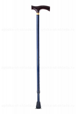 Трость AMCТ25 телескопическая металлическая с ортопедической рукояткой, синяя