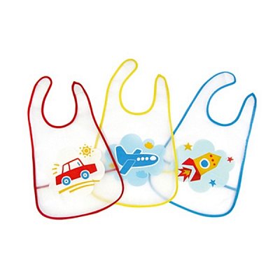 Пома слюнявчик клеенчатый на липучке с карманом с 6 месяцев, 1 шт