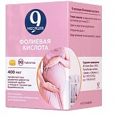 9 Месяцев Фолиевая кислота, таблетки, покрытые пленочной оболочкой 400мг, 90 шт, Валента Фармацевтика ОАО