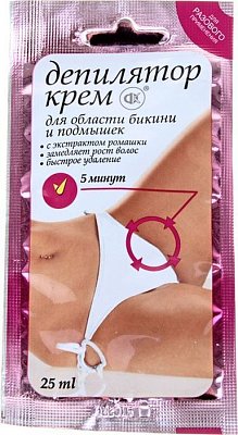 Фитокосметик крем-депилятор для области бикини и подмышек Ромашка, 25мл