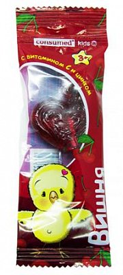 Петушок леденец с витамином С и цинком со вкусом вишни Консумед (Consumed), 17г БАД