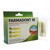 Farmadont III (Фармадонт 3), коллагеновые пластины при кровоточивости десен, 24 шт, Зеленая Дубрава