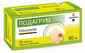 Подагрум, таблетки, покрытые пленочной оболочкой 80мг, 28 шт, Фармлэнд СП ООО