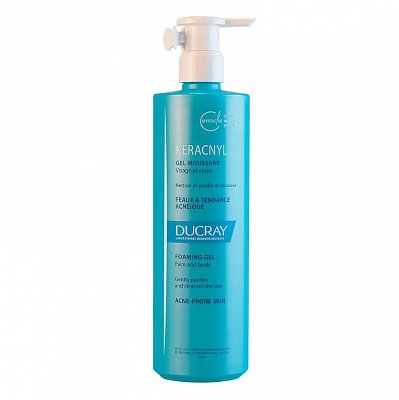 Дюкрэ Керакнил (Ducray Keracnyl) гель для лица и тела очищающий 400мл