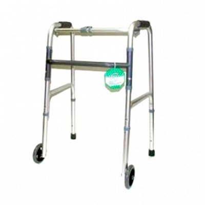 Опора-ходунки Amrus (Амрус) AMW1B73 шагающие на 2-х колесах (d-125 мм) с 1 замком