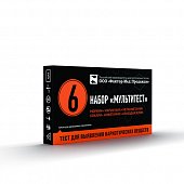 Мультитест набор тест-полосок для иммунохроматографического анализа для выявления 2-6 наркотика в моче кассета М6, Фактор-мед ООО (г.Москва)