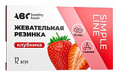 ABC Healthy Food (ABC Хэлси Фуд) жевательная резинка без сахара, Клубника таблетки 12шт , Гуслица ООО