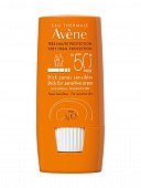 Авен (Avenе Suncare) стик для лица и тела солнцезащитный для чувствительных зон 8 мл SPF50+, Пьер Фабр