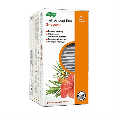 Чай Эвалар Био Энергия, фильтр-пакеты 1,5г, 20 шт БАД