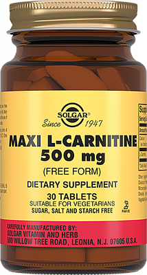 Solgar (Солгар) L-Карнитин 500мг, таблетки 30 шт БАД