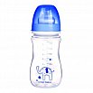 Canpol (Канпол) бутылочка PP EasyStart с широким горлышком антиколиковая с 3 месяцев Colourful animals синяя 240 мл