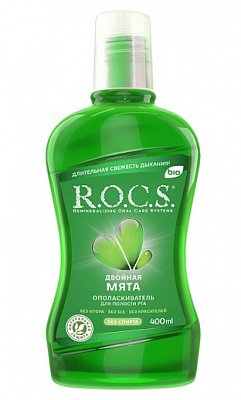 Рокс (R.O.C.S) ополаскиватель Двойная мята, 400мл