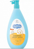 Bebble (Бэббл) шампунь для волос и тела детский с ромашкой и липой, 400мл, Лавена