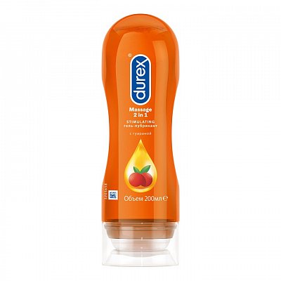 Durex (Дюрекс) гель-смазка 2 в 1 Play Stimulating Massage Гуарана 200мл