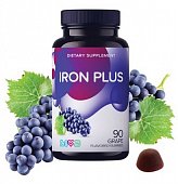 LIVS Комплекс мультивитаминов Железо Плюс, пастилки жевательные вкус винограда, 90 шт БАД, MAYA FOOD INDUSTRIES LTD