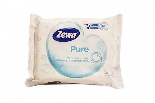 Зева (Zewa) Пьюр влажная туалетная бумага, 42шт