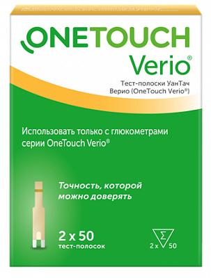 Тест-полоски OneTouch Verio (Уан Тач), 100 шт