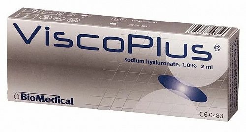 Вископлюс, протез синовиальной жидкости 1%, шприц 2мл, 1 шт