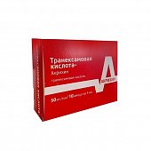 Транексамовая кислота-Акрихин, раствор для внутривенного введения 50мг/мл, ампула 5мл, 10 шт, Химфарм АО 