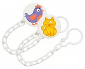 Курносики прищепка для пустышек с цепочкой Дружок 1 шт (19553), АМТ Трейд ООО