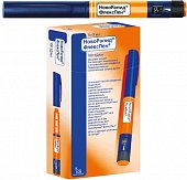 НовоРапид ФлексПен, раствор для подкожного и внутривенного введения 100 ЕД/мл, картридж 3мл+шприц-ручка ФлексПен, 5шт, Ново Нордиск