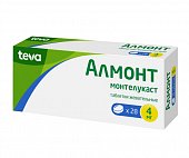 Алмонт, таблетки жевательные 4мг, 28 шт, Актавис Лтд.