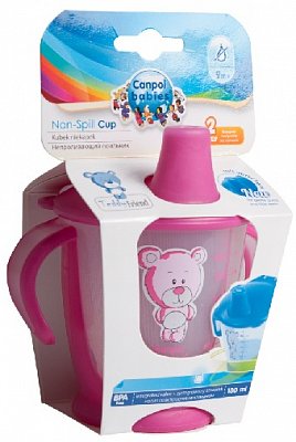Canpol (Канпол) чашка-непроливайка с 9 месяцев Медвежонок красная 180 мл