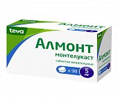 Алмонт, таблетки жевательные 5мг, 98 шт, Актавис Лтд.